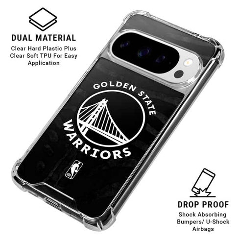 NBA Golden State Warriors Black Animal Print Google Pixel 10 Pro XL Clear Case